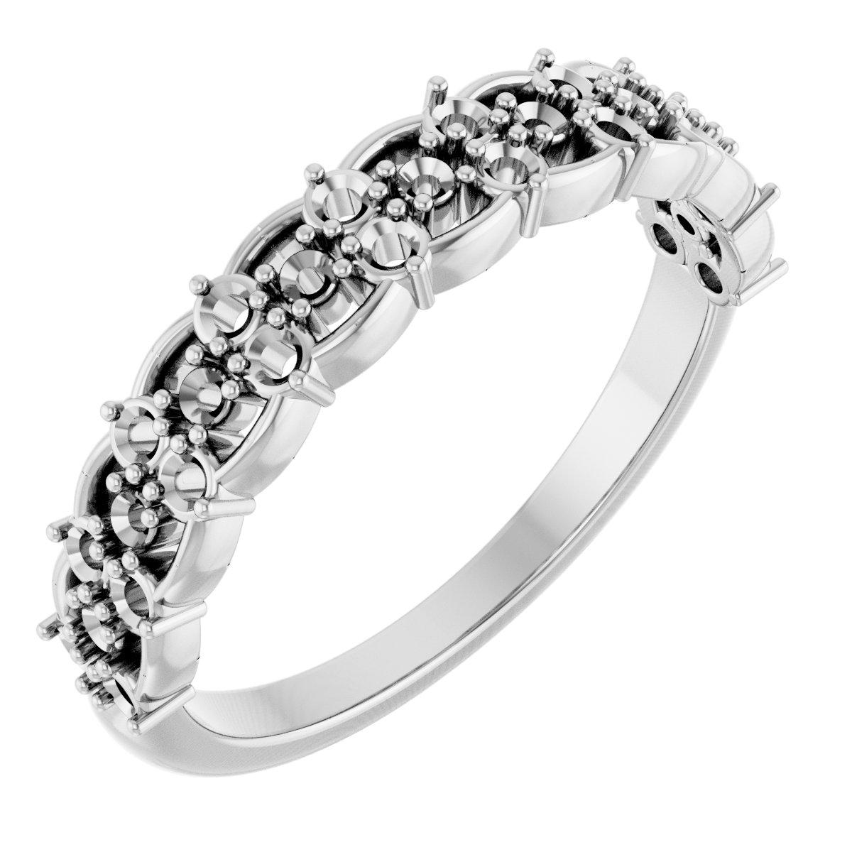 14K White 3/8 CTW Diamond Anniversary Band