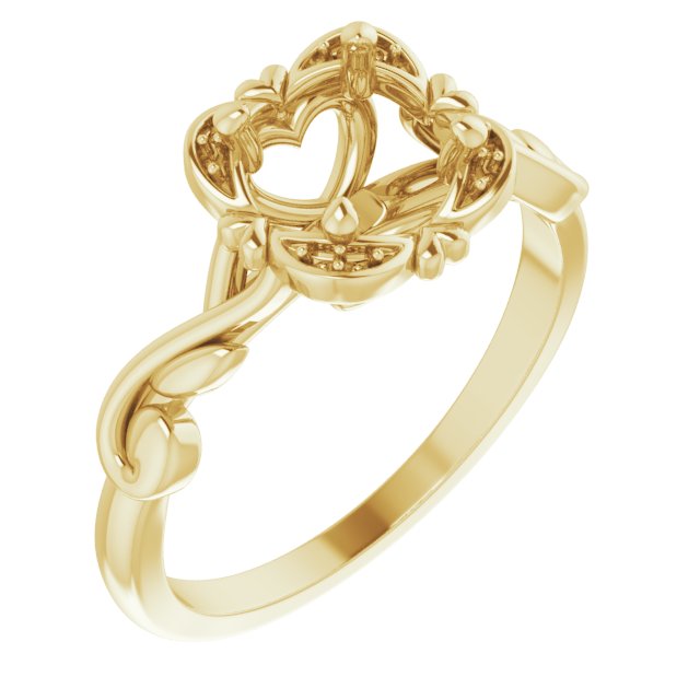 Accented Floral Engagement Ring or Band