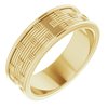 14K Yellow 6 mm Patterned Band Size 7 Ref 16363224