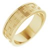 14K Yellow 6 mm Patterned Band Size 7.5 Ref 16363228