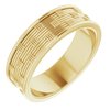 14K Yellow 6 mm Patterned Band Size 8 Ref 16363232