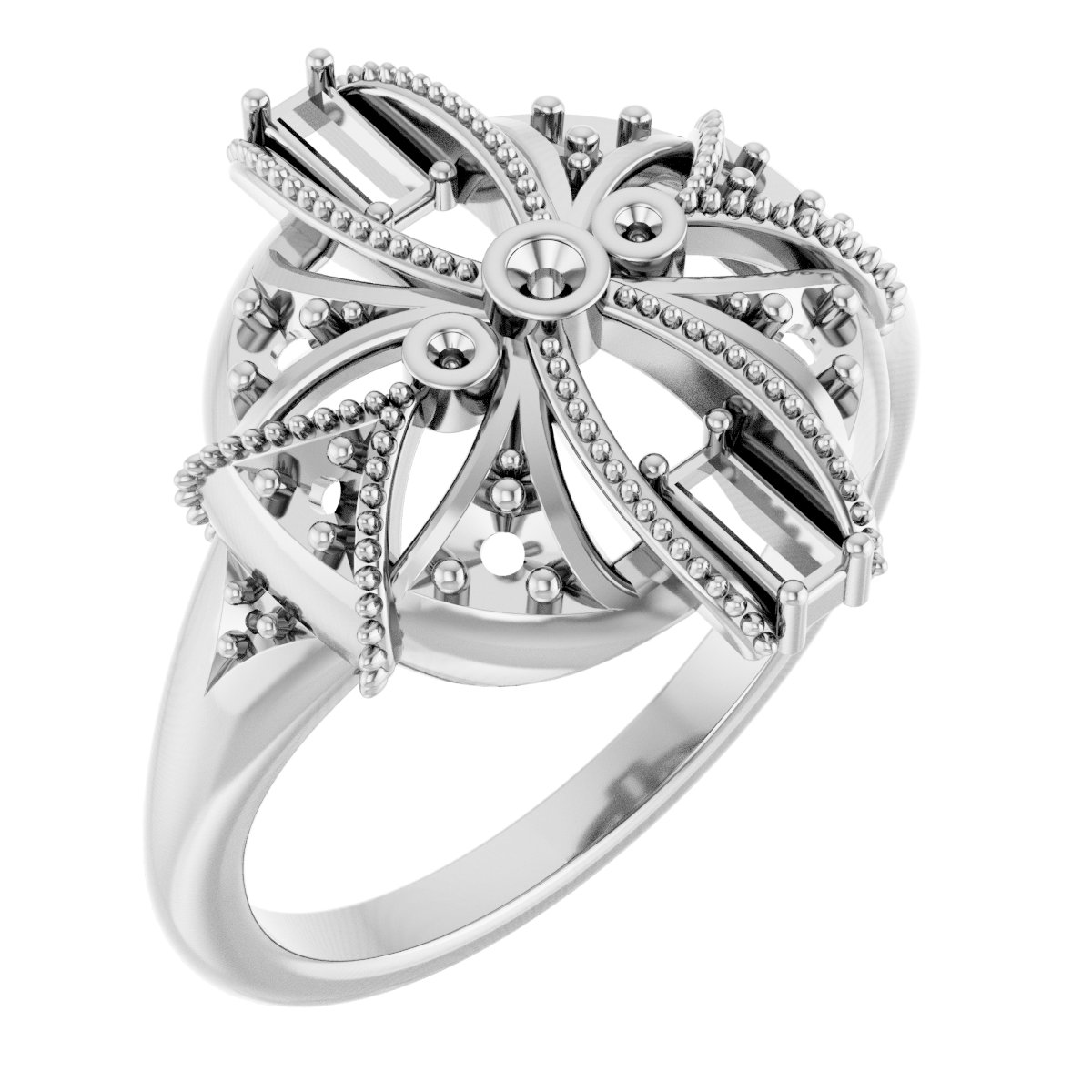 Platinum 1/4 CTW Natural Diamond Vintage-Inspired Ring