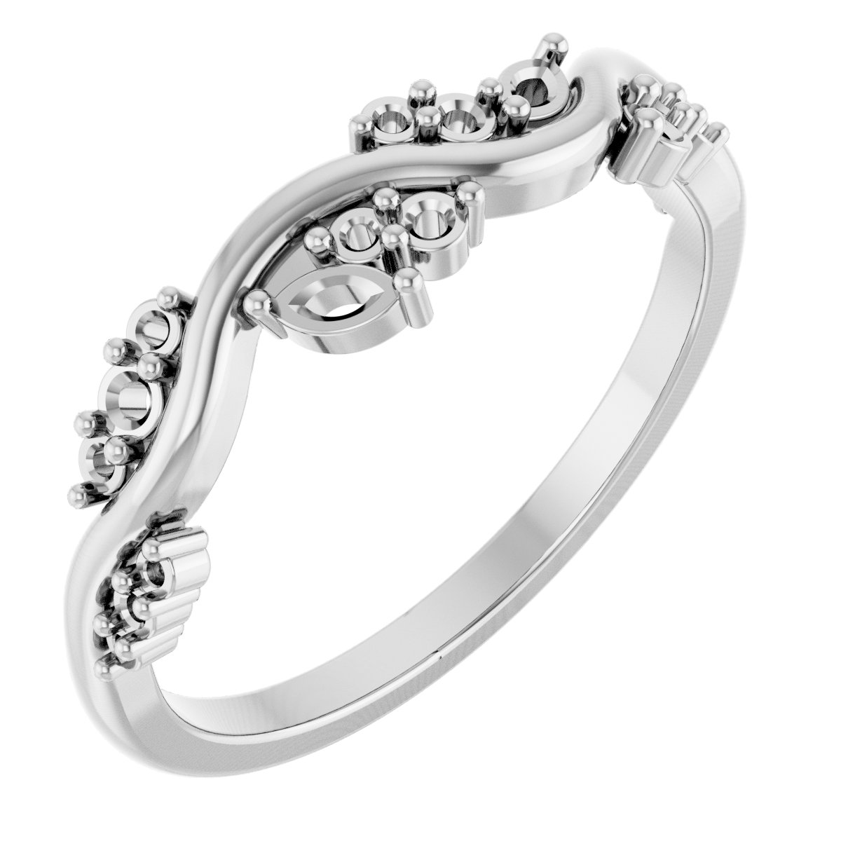 14K White 1/5 CTW Natural Diamond Anniversary Band