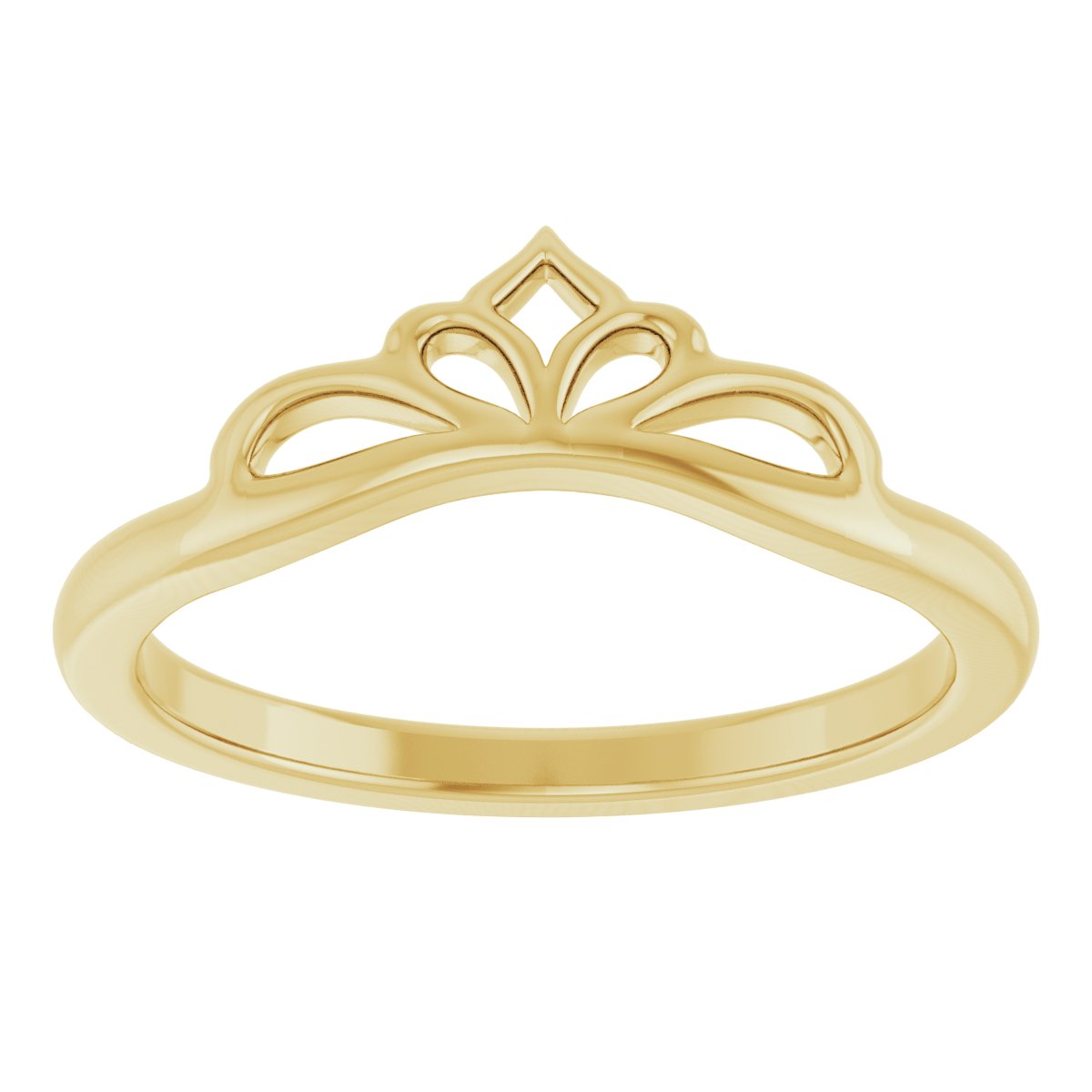 14K Yellow Stackable Crown Ring 