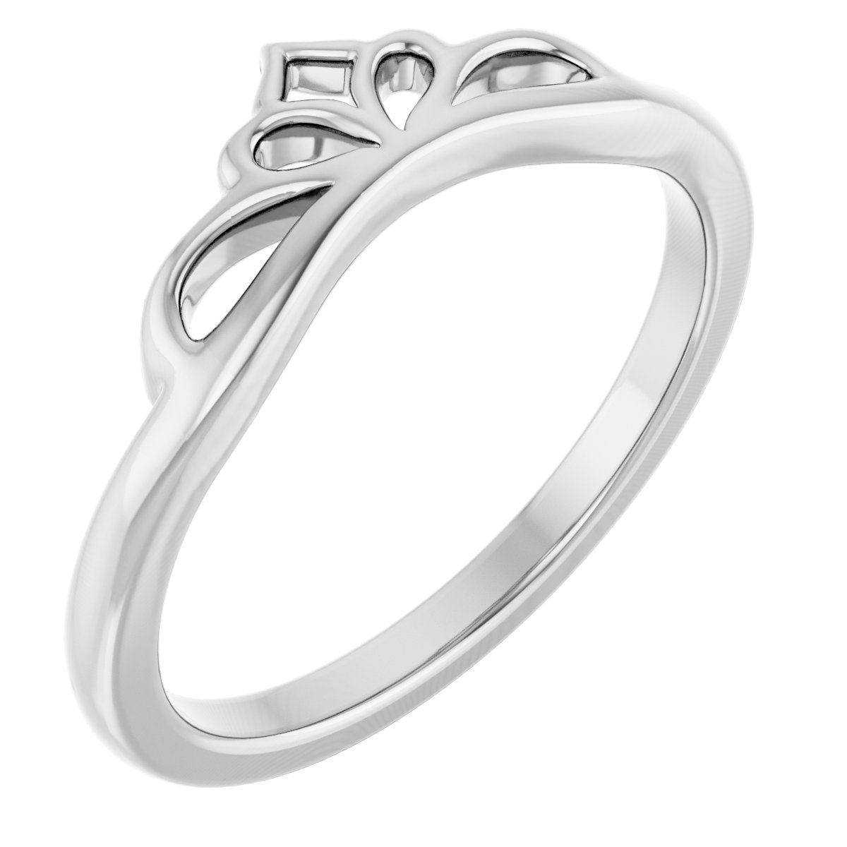 Sterling Silver Stackable Crown Ring 