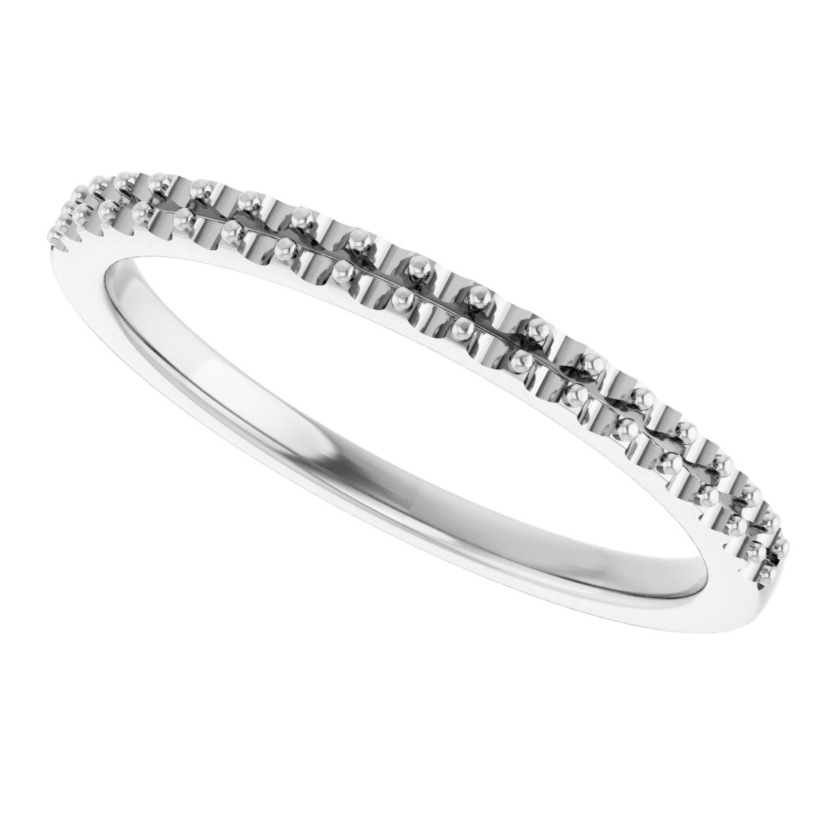 Band Mounting for 5 mm Square Ring view 5
