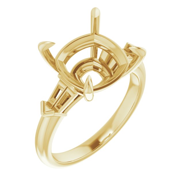 Claw-Prong Three-Stone Engagement Ring