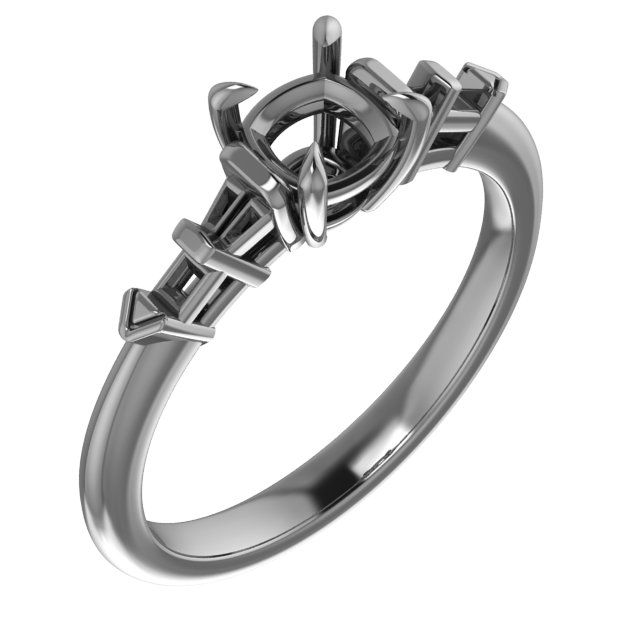 8 mm Square Engagement Ring Mounting