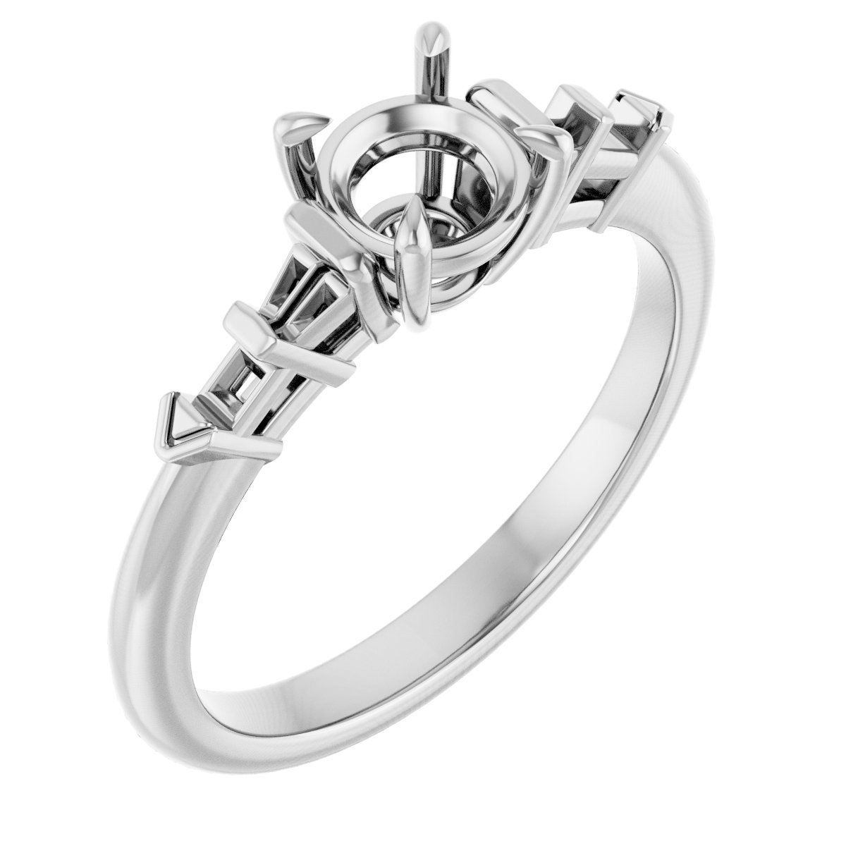 Accented Engagement Ring