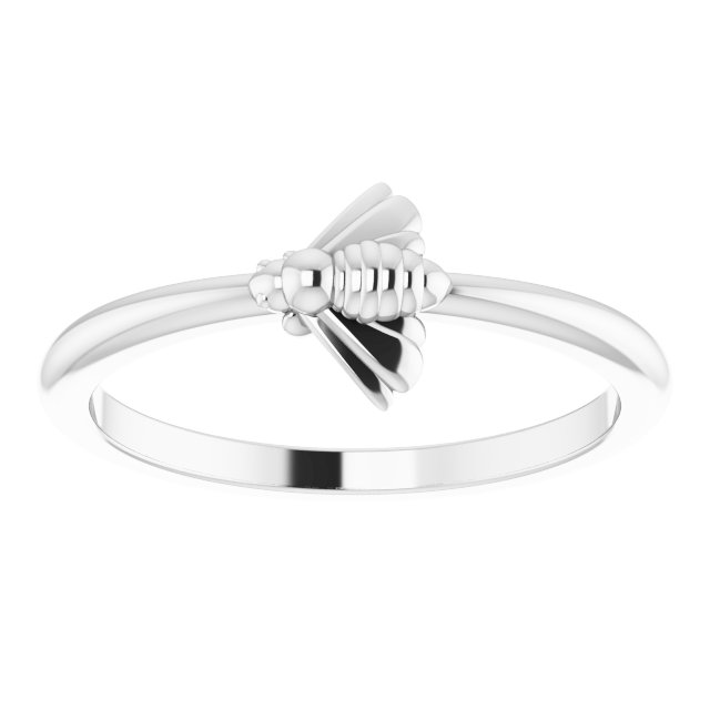 Sterling Silver Stackable Bee Ring