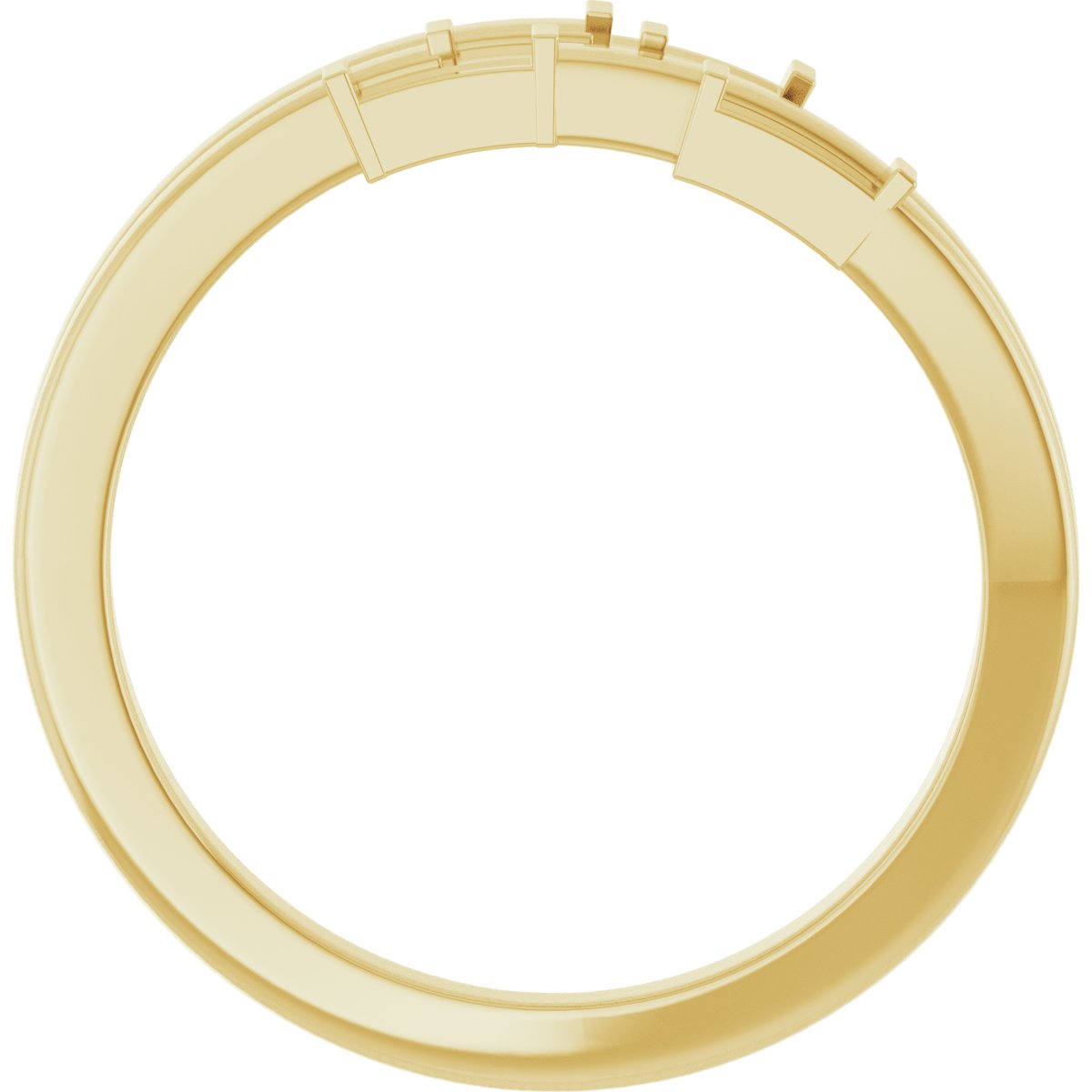14K Yellow 1/4 CTW Diamond Geometric Ring