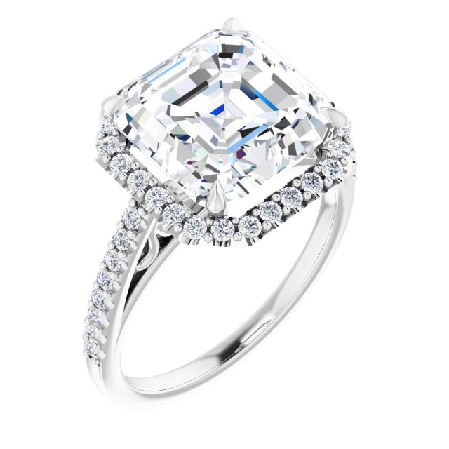 Platinum Halo Engagement Ring