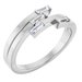 14K White 1/4 CTW Diamond Geometric Ring
