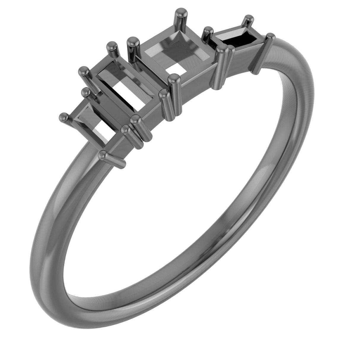 14K Rose 1/4 CTW Diamond Stackable Geometric Ring