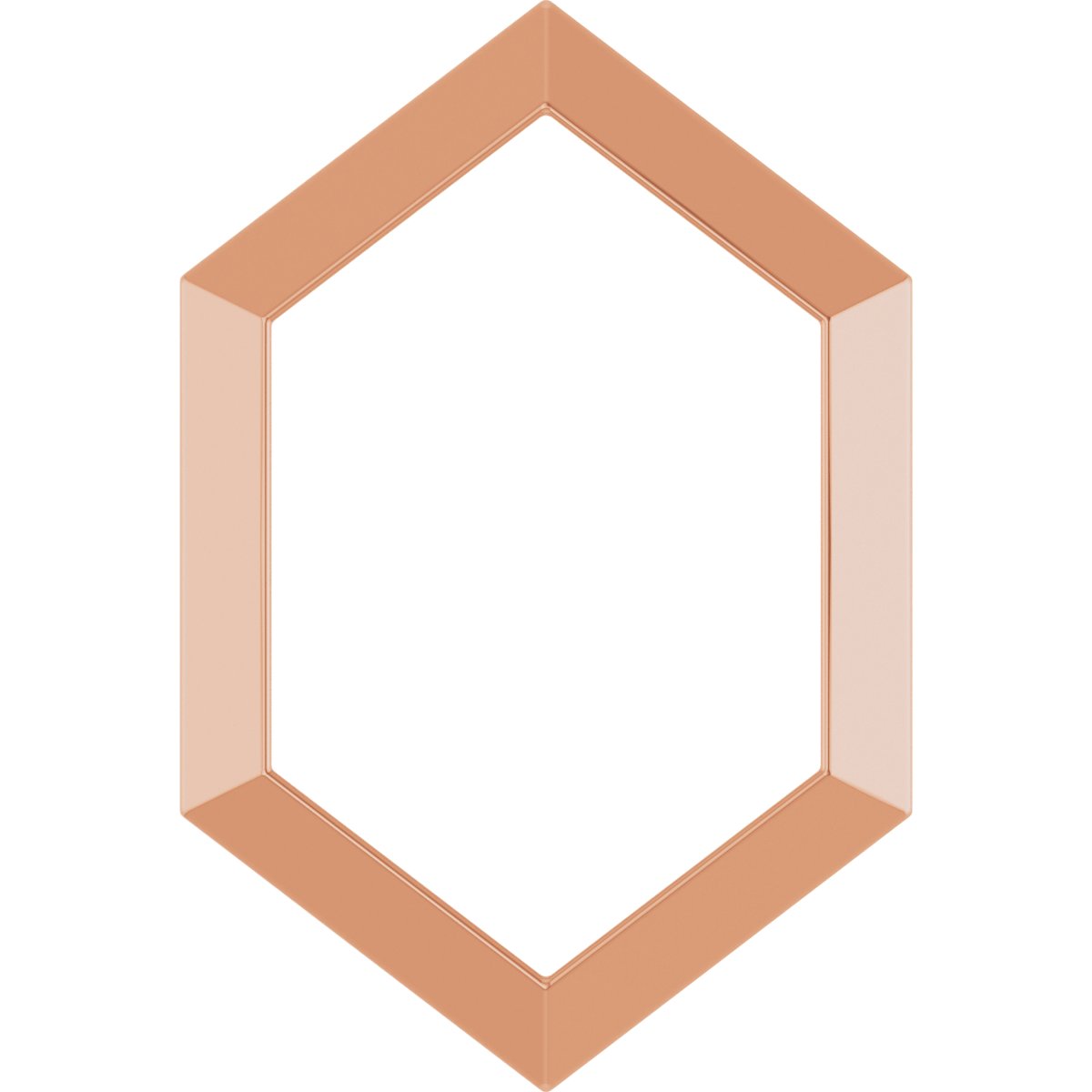 14K Rose 21.68x14.55 mm Geometric Pendant