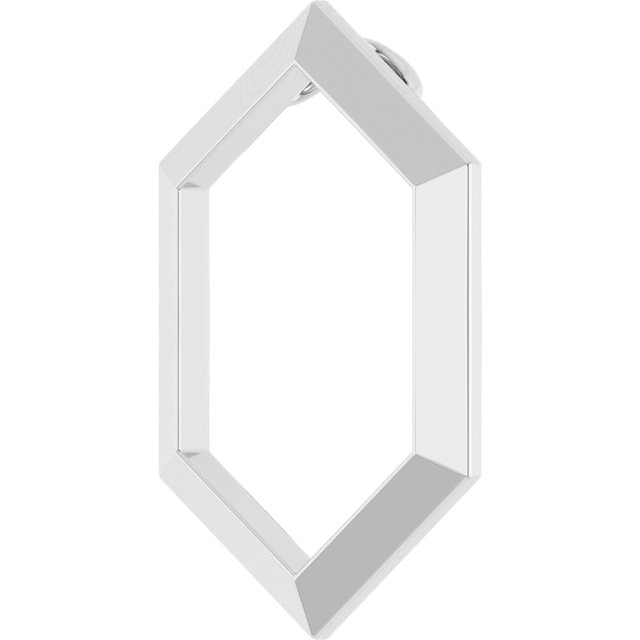Sterling Silver 21.68x14.55 mm Geometric Pendant