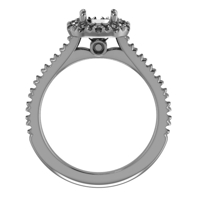 12x8 mm Pear French-Set Engagement Ring Mounting view 2