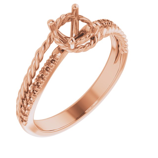 French-Set Accented Bypass Engagement Ring or Band