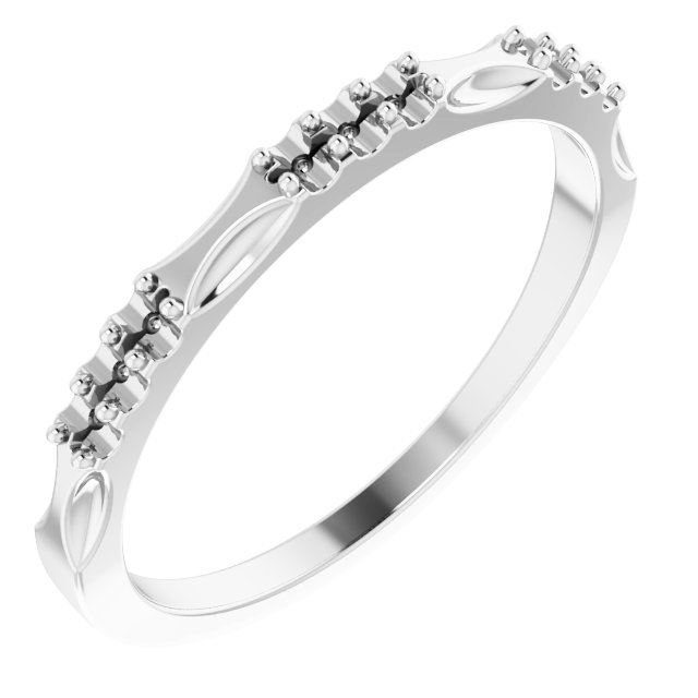 14K White 1/8 CTW Diamond Anniversary Band