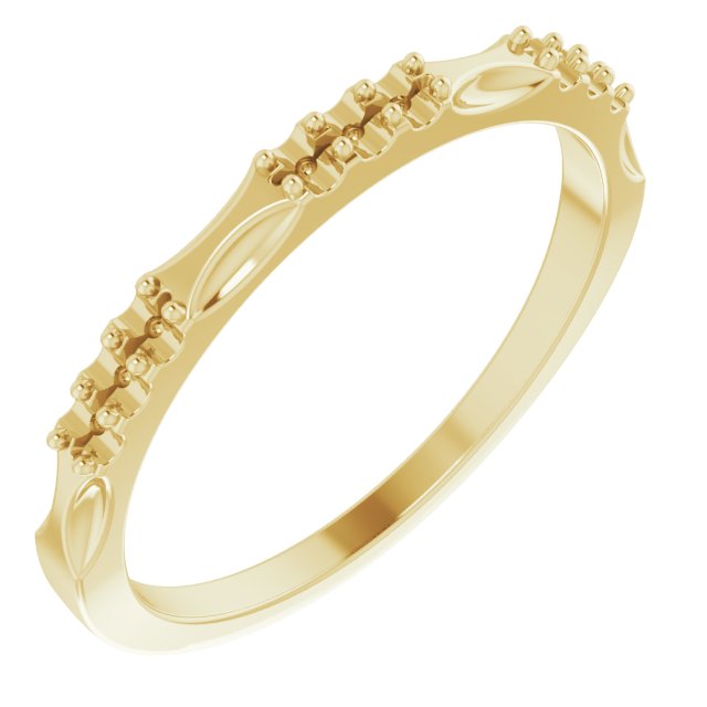 14K Yellow 1/8 CTW Natural Diamond Anniversary Band