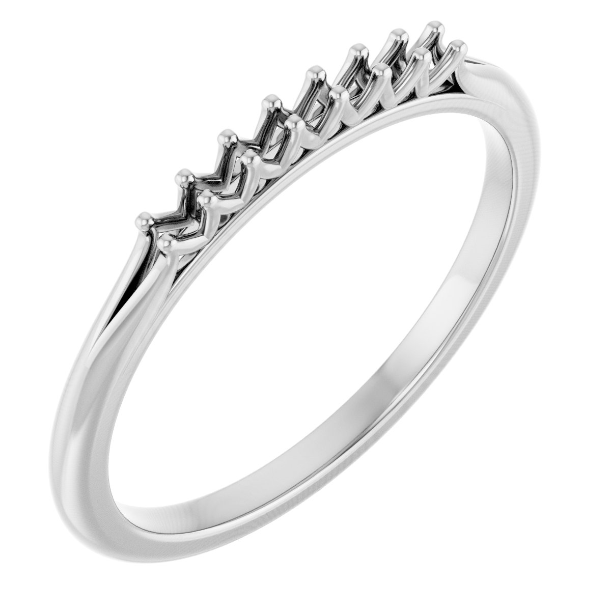 14K White 1/10 CTW Natural Diamond Anniversary Band