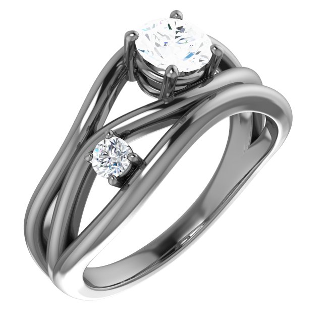 14K White .625 CTW Lab Grown Diamond Ring Ref. 17058728