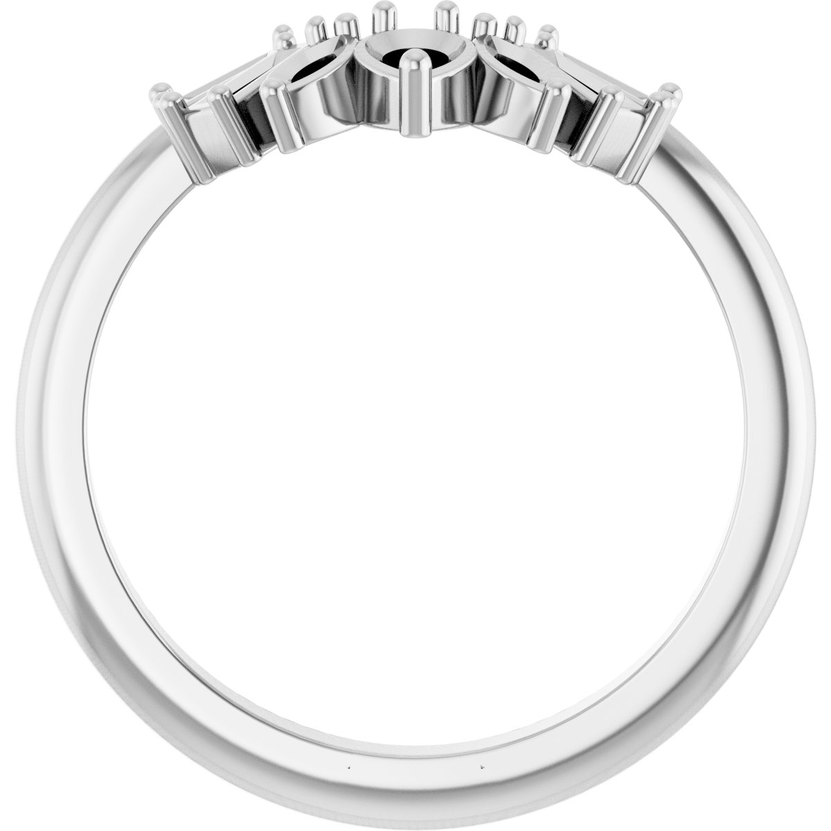 14K White 1/2 CTW Diamond Contour Band