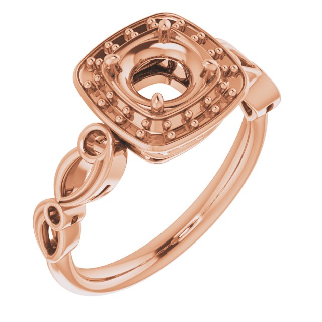Halo-Style Sculptural Engagement Ring