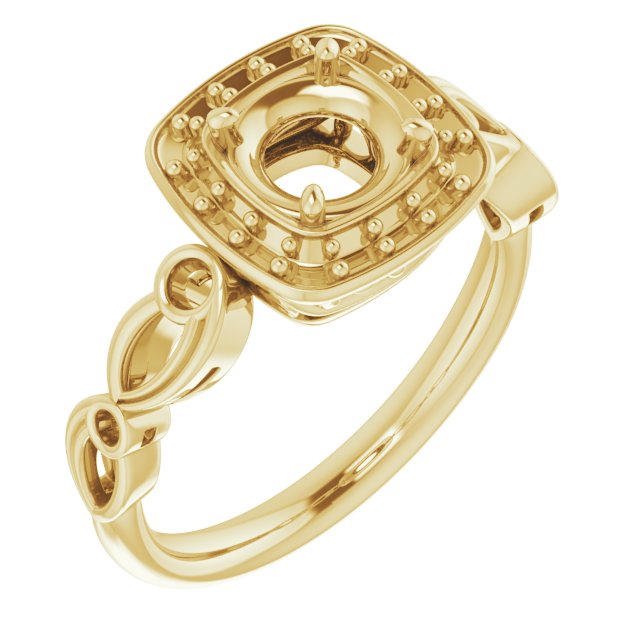 Halo-Style Sculptural Engagement Ring