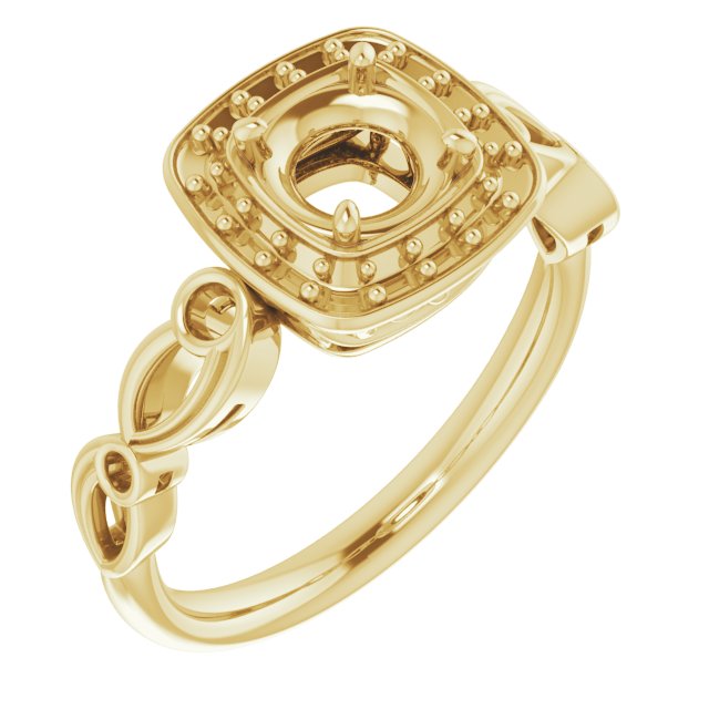 Halo-Style Sculptural Engagement Ring