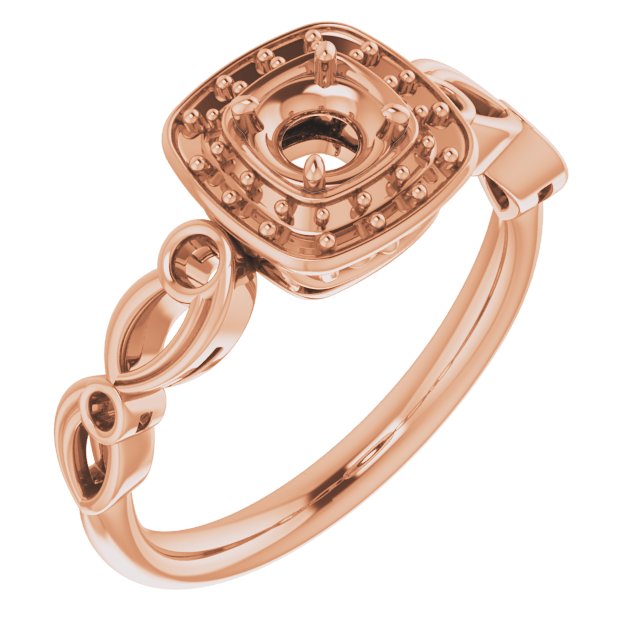 Halo-Style Sculptural Engagement Ring