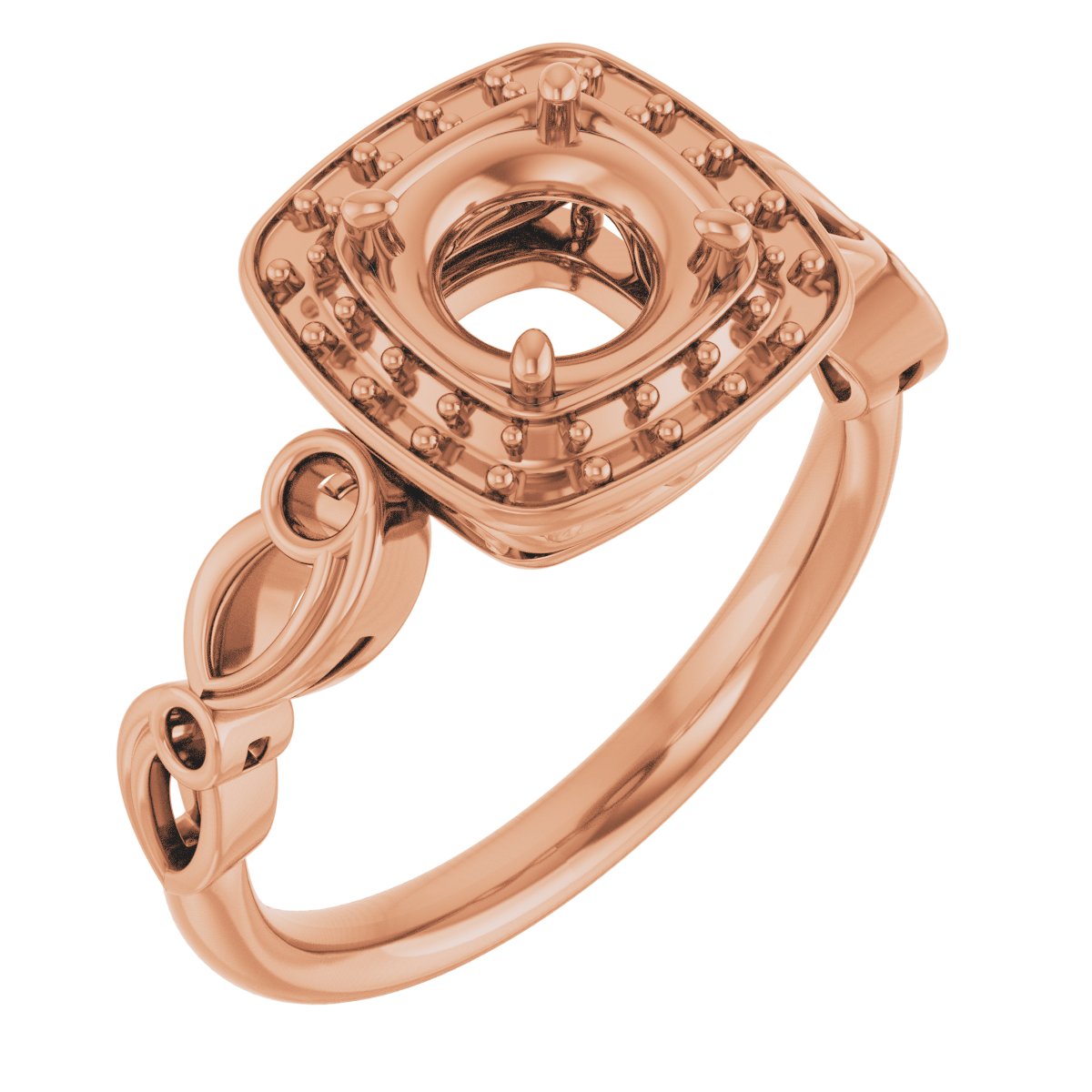 Halo-Style Sculptural Engagement Ring