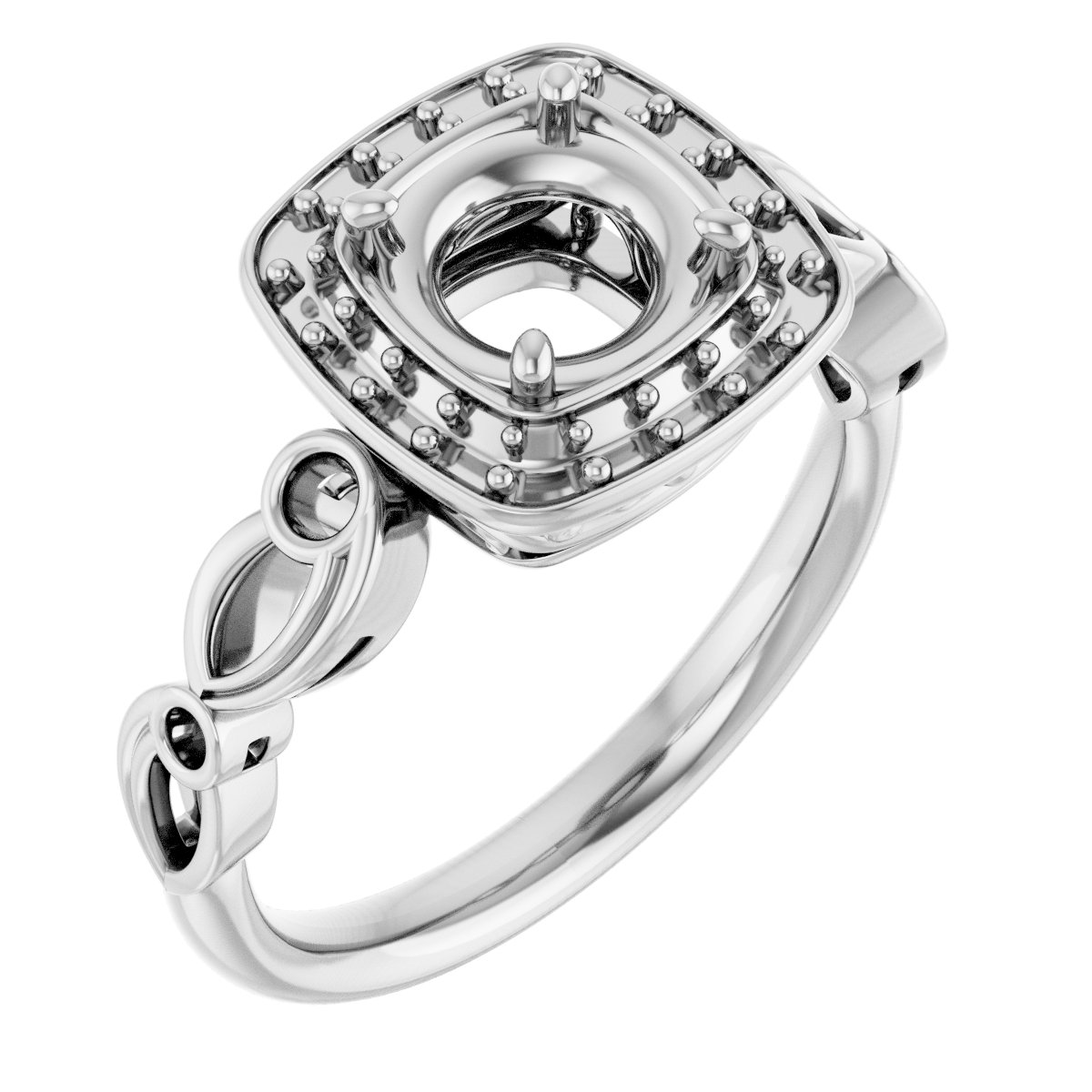 Halo-Style Sculptural Engagement Ring