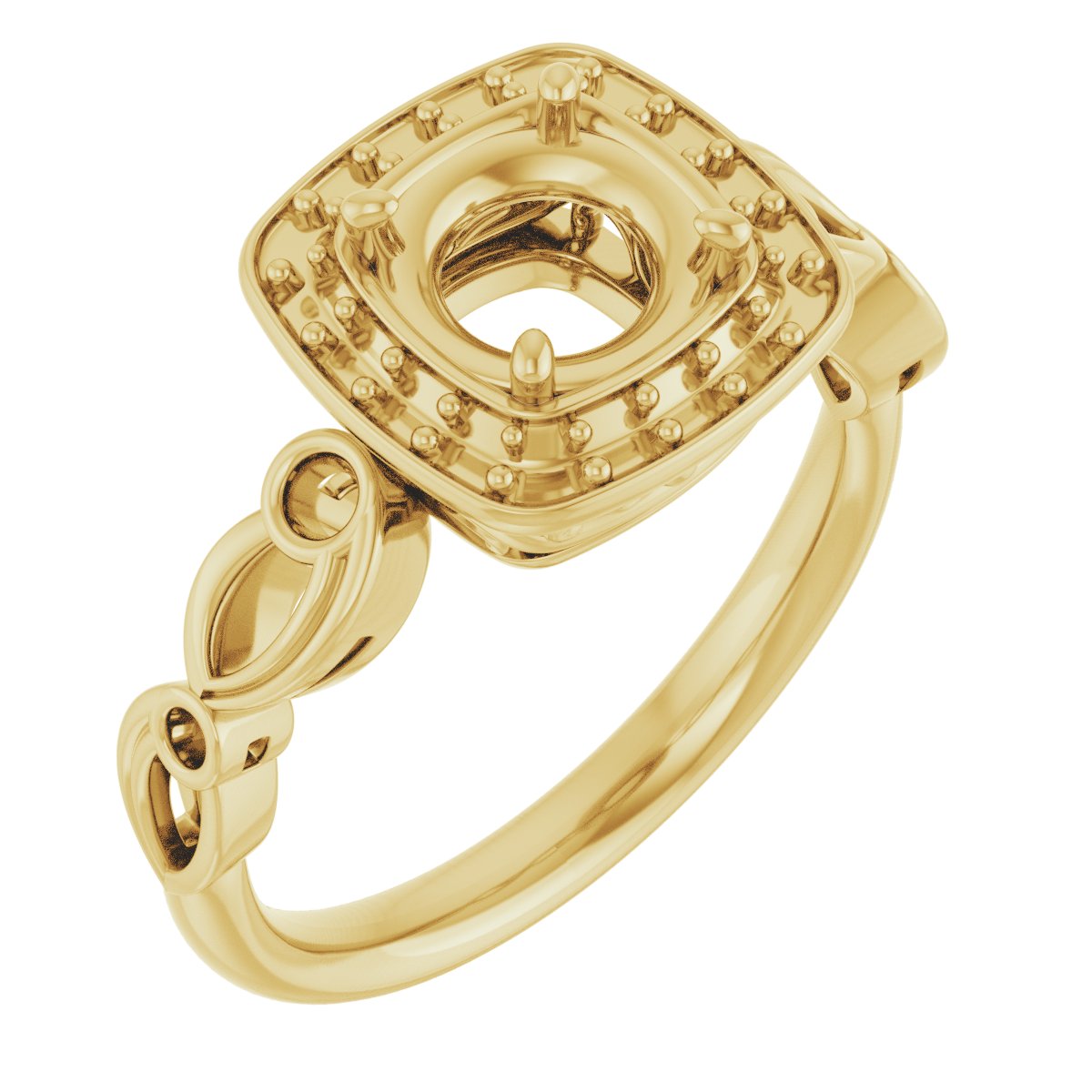 Halo-Style Sculptural Engagement Ring