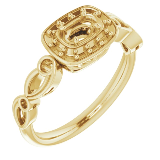 Halo-Style Sculptural Engagement Ring