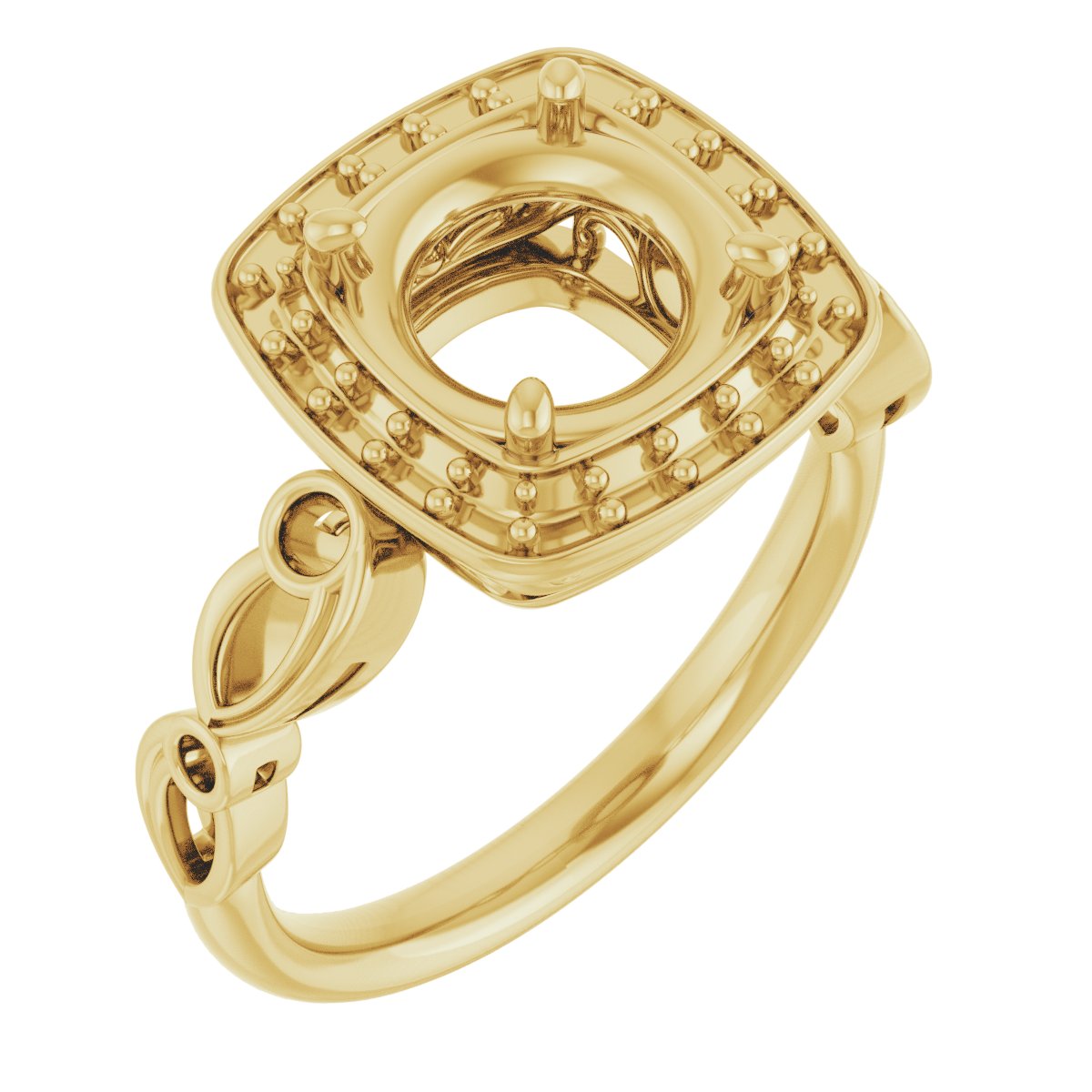 Halo-Style Sculptural Engagement Ring