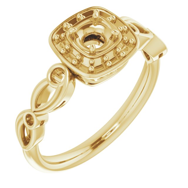 Halo-Style Sculptural Engagement Ring