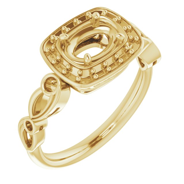 Halo-Style Sculptural Engagement Ring