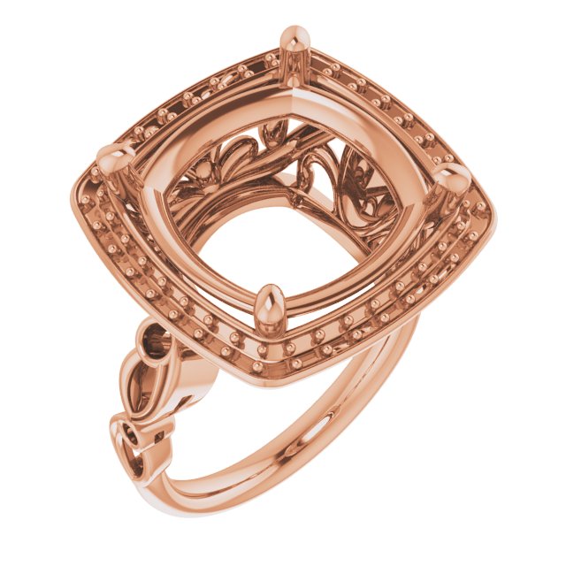 Halo-Style Sculptural Engagement Ring