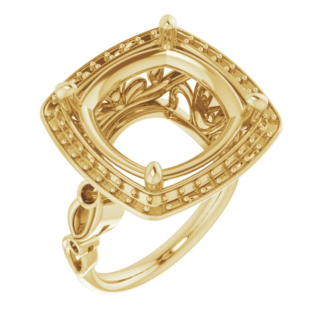 Halo-Style Sculptural Engagement Ring
