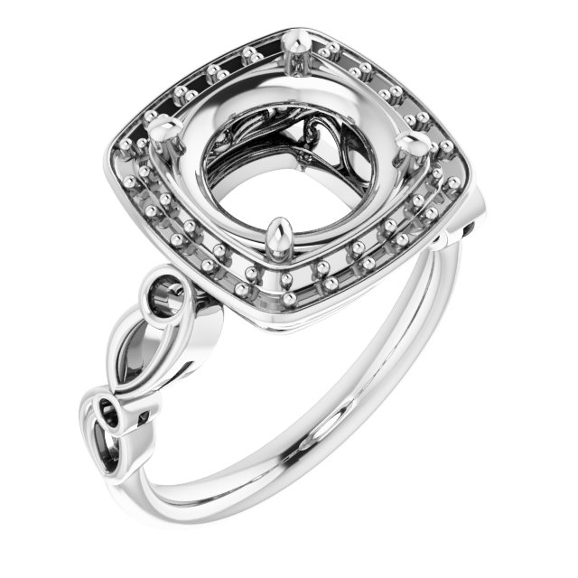 Halo-Style Sculptural Engagement Ring