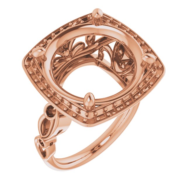 Halo-Style Sculptural Engagement Ring
