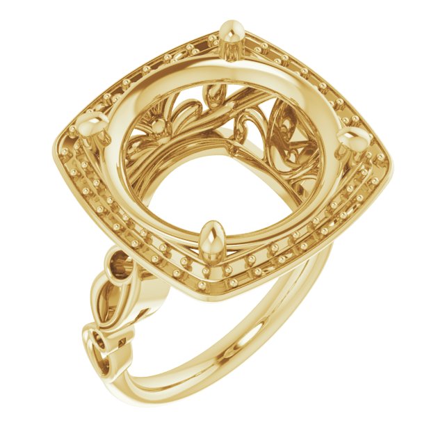 Halo-Style Sculptural Engagement Ring