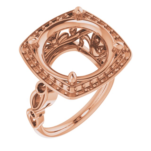 Halo-Style Sculptural Engagement Ring