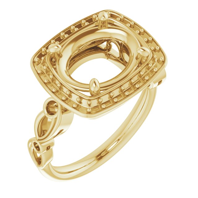Halo-Style Sculptural Engagement Ring