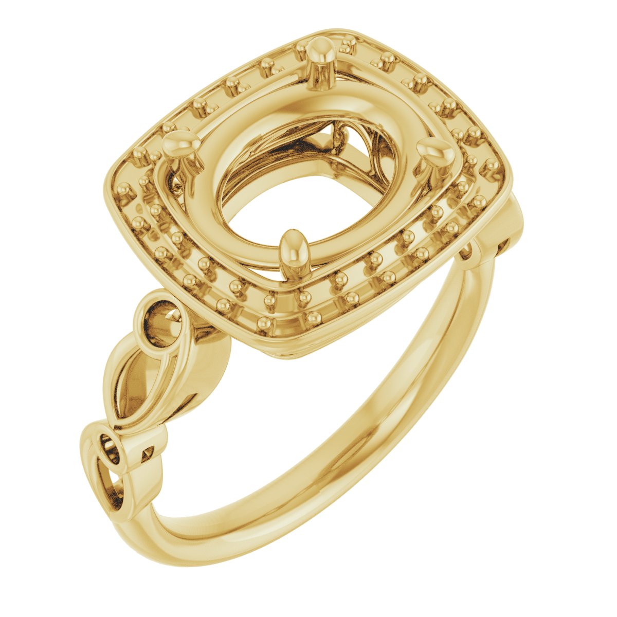 Halo-Style Sculptural Engagement Ring