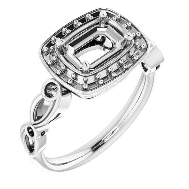 Halo-Style Sculptural Engagement Ring