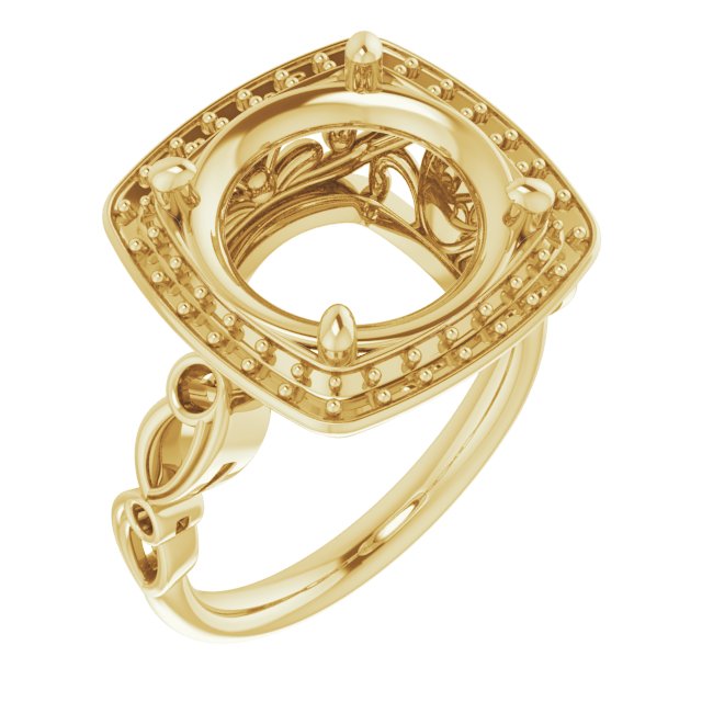 Halo-Style Sculptural Engagement Ring