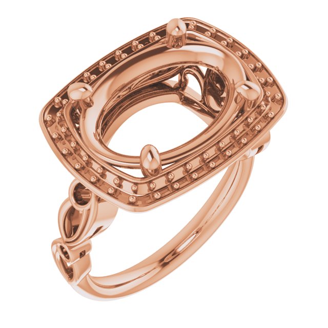 Halo-Style Sculptural Engagement Ring