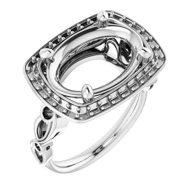 Halo-Style Sculptural Engagement Ring